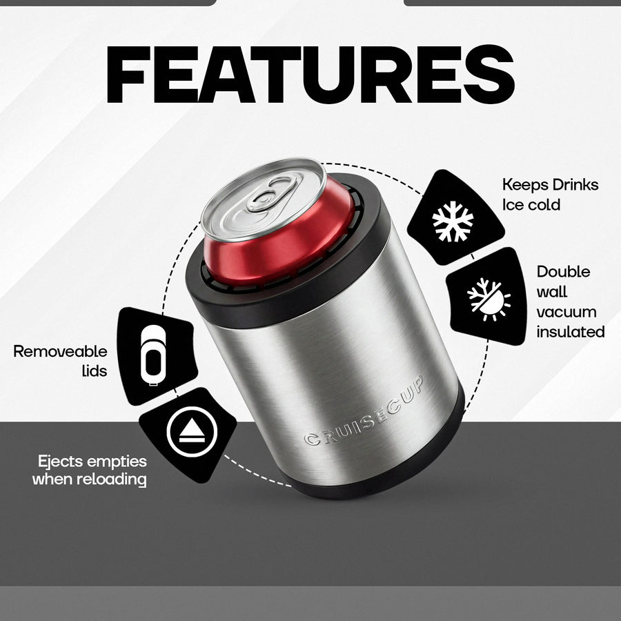 Stainless Steel Single Tactical Reload Can Holder for one 12 oz can