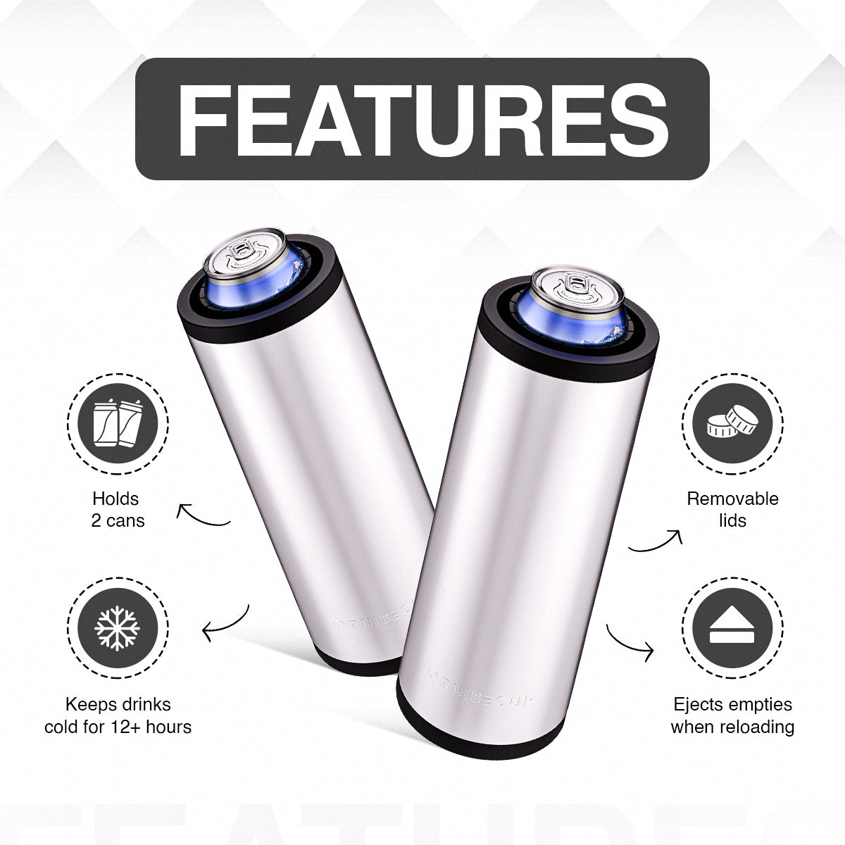 Stainless Steel Double Tactical Reload Can Holder (Pre-Order)